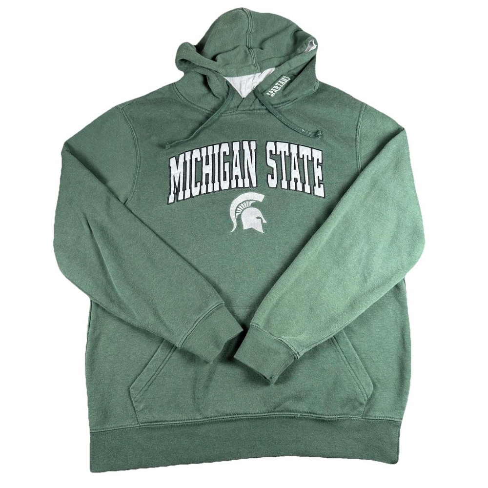 Michigan State Spartans Sweatshirt Mens Medium Green NCAA Basketball Colosseum